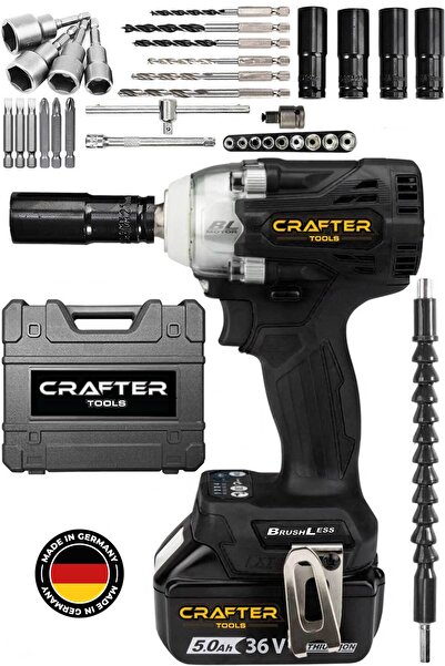 CRAFTERTOOLS Germany 450 Nm 36 Volt 5 Ah Şarjlı Torklu Somun Sıkma Bijon Sökm...
