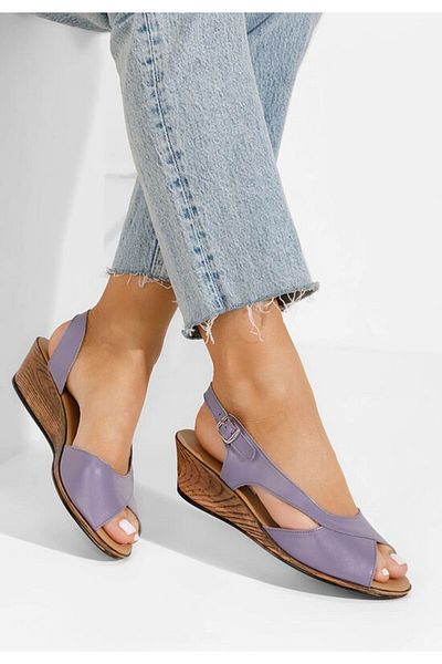 B T Shoes Sandale cu platforma piele Rhonia mov