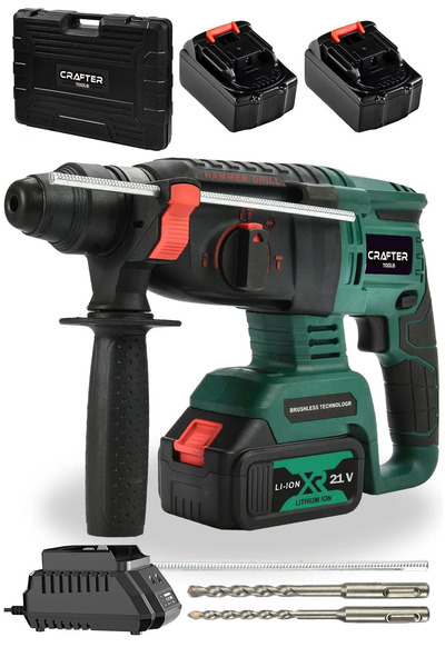 CRAFTERTOOLS Germany 21V Bakır Sargılı Kömürsüz Motor Darbeli Çift Akülü Şarj...