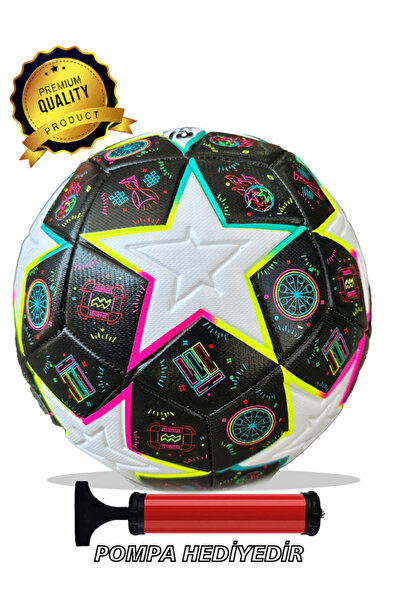 TECHCG Orijinal  4 Astarlı Futbol Topu  Pompalı Sert Zemin Halı Saha 480 Gram...