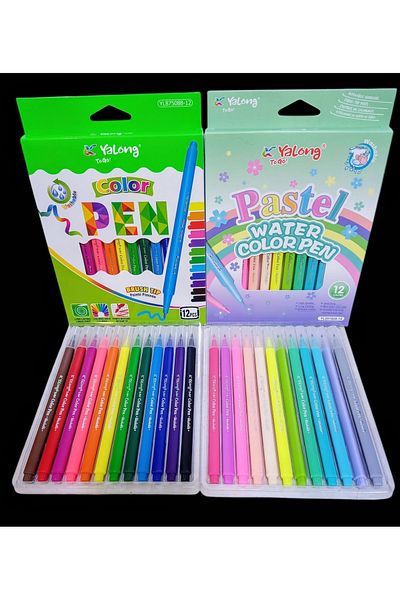 izmir yazici servis Felt Tip Pen Set Set of 24 Pastel Colors Normal Colors Neon Colors