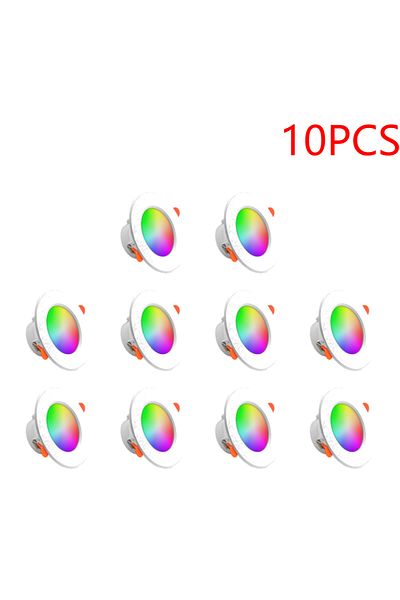 APWIKOGER 10PCS 1-10PCS 10W Smart LED Downlight Bluetooth Ceiling Lamp RGB Lamp APP Remote Control Color Chang