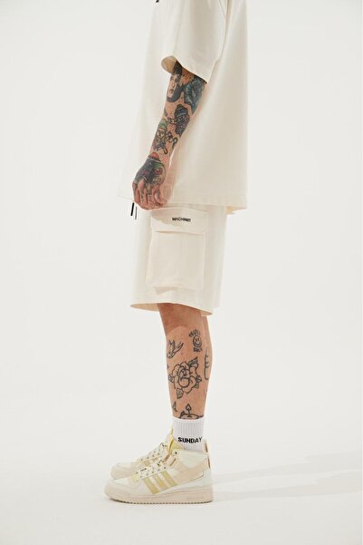 Machinist Оверсайз Kargo Cepli Basic Short Ecru