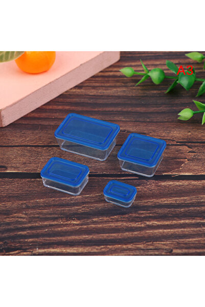 Choice A3 4 قطع 1/12 بيت الدمية صندوق حفظ الطعام الطازج الصغير نموذج أدوات ما...