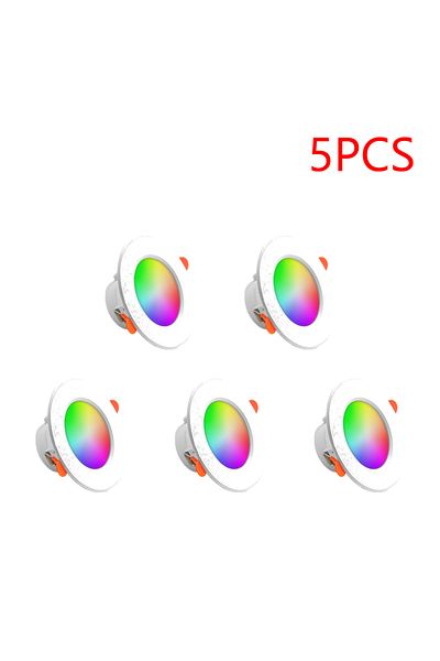 APWIKOGER 5PCS 1-10PCS 10W Smart LED Downlight Bluetooth Ceiling Lamp RGB Lamp APP Remote Control Color Changi