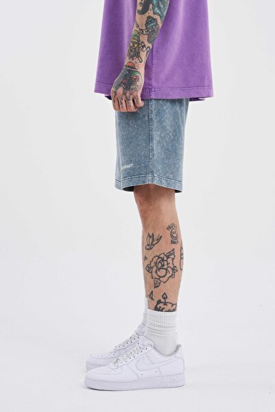 Machinist Ανδρικό πολυτελές Basic Washed Relaxed Ghost Spotted σορτς