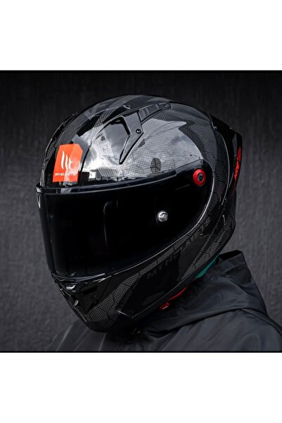MT Kre+ S Carbon solid a11 kask (şeffaf vizörlü)