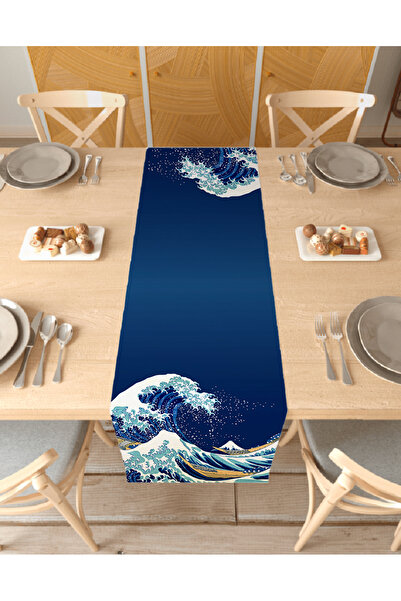 GREENDECOR Husă de masă digitală cu design personalizat cu model de flori boe...