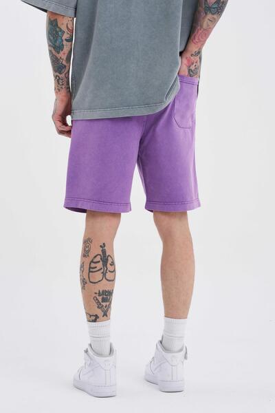 Machinist Чоловічі розкішні базові шорти Relaxed фіолетового кольору, що можна прати