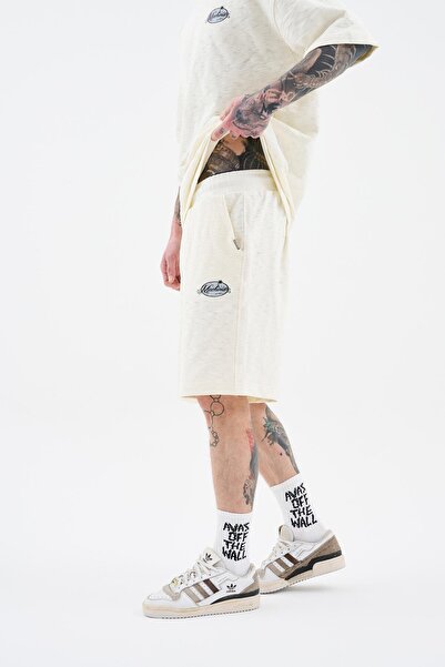 Machinist Men's Premium Fabric Printed Ecru Shorts