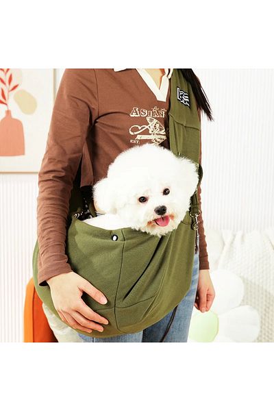 Choice army green Comfortable Pet Crossbody Shoulder Bag Outdoor Travel Portable Cat Puppy Sling Carrier Ba