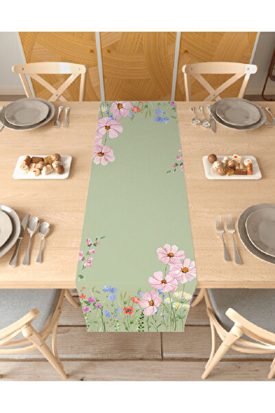 GREENDECOR Husă de masă digitală cu design personalizat cu model de flori boe...