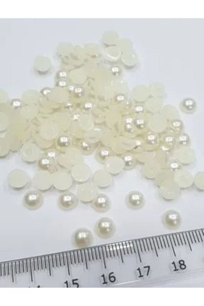 PASAMİA 6 mm Cream Color Half Pearl 25 g (350-400 Pcs)