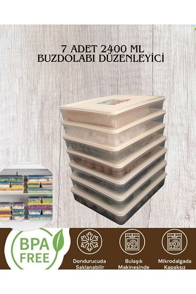 VİZYON Refrigerator Organizer Set Refrigerator Organizer Storage Container Ice Box Container