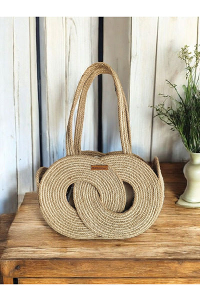 CollessiaHome Infinity Women - Colorful Jute Straw Rope Bag
