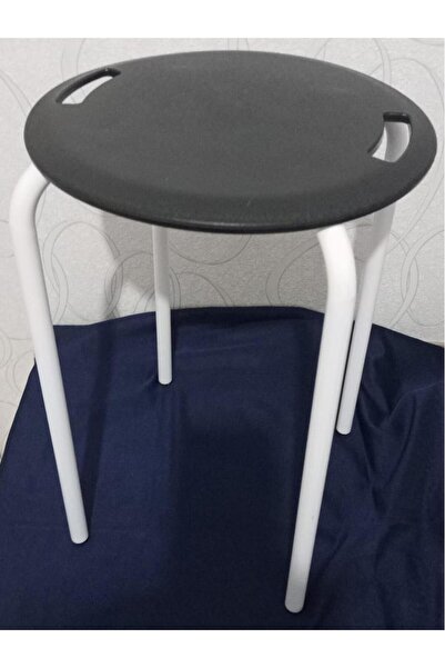 Sinbo 4 ADET metal tabure balkon mutfak ofis (üst oturum plastik -ayaklar metal) 32 x 47 cm 6646