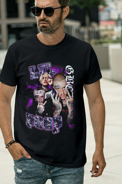 Texclusive Tricou Lil Peep Tricou negru unisex