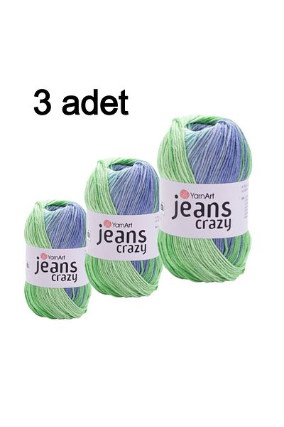 Yarnart Yarn Art Jeans Crazy Örgü İpi 8208 Πακέτο 3 τμχ