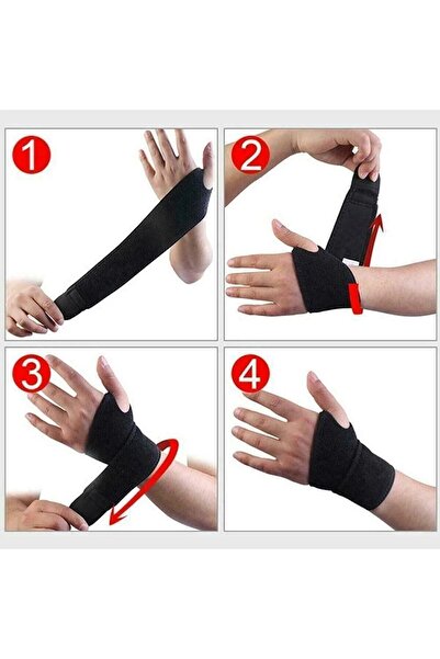 Ankaflex 2 Pcs Adjustable Hand Wrist Brace Bandage Sport Work Band Static Splinti Wristbands Attachment