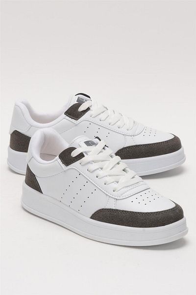 Liger Unisex Flat Light Sole Casual Sneaker Παπούτσια ΛΕΥΚΟ - ΚΑΠΝΙΣΜΕΝΟ