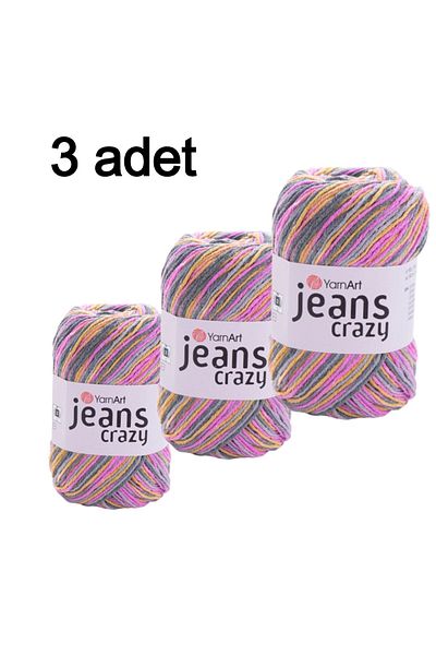Yarnart Yarn Art Jeans Crazy Knitting Yarn 7211 Πακέτο 3 τεμαχίων