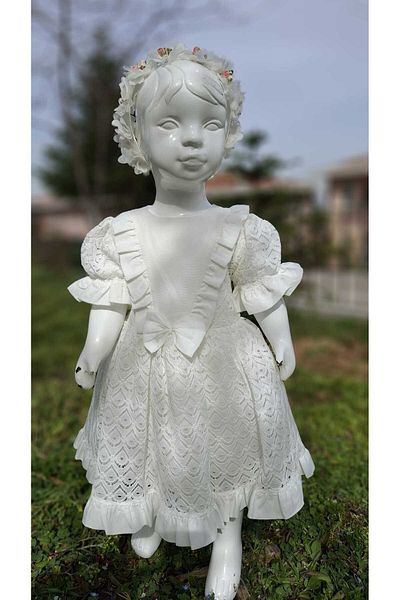 Mininaf Girl's Eastern Day Special Day Mevlut Eid Raindrop Model Dress