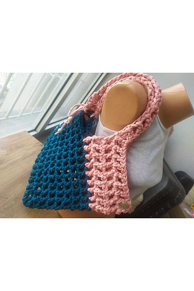 MAM Asymmetrical Summer Mesh Bag Shoulder - Arm Handmade