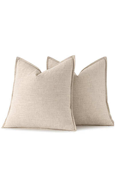 Pyramid Home غطاء وسادة من الكتان