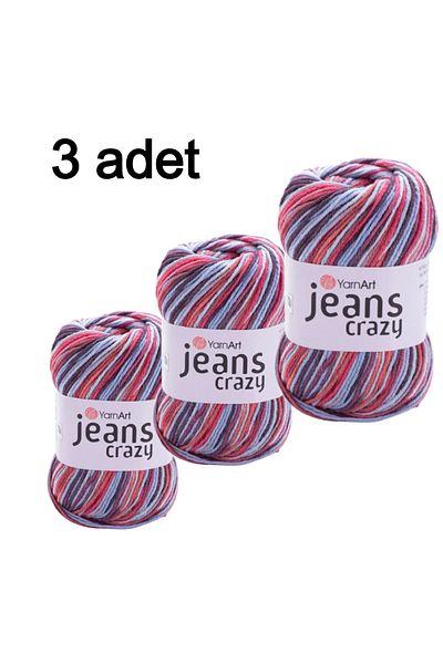 Yarnart Yarn Art Jeans Crazy Υλικό Πλεξίματος 7208 και 3 Πακέτα
