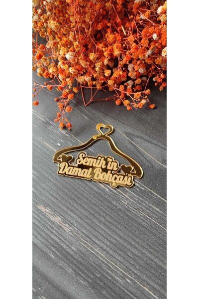 hoby shop Pleksi Damat Bohçası Yazısı Isme Özel Gold(5 Adet)