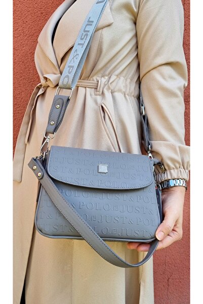 Just Polo Justpolo Gray Black Cover Shoulder Bag