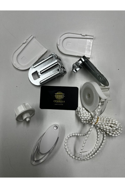 Home Tam Takim Stor - Zebra Perde Mekanizmasi + Plastik Zincir Metal Yan Kapa...