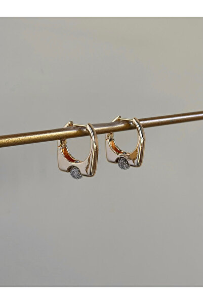 Serenity Atelier Yeni Sezon Gold Venüs Top Zirkon Taş Detaylı Küpe