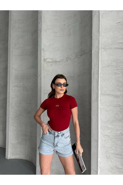 LASEL جسم نحيف بأكمام قصيرة