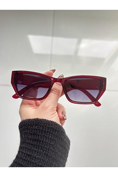 BluePepper نظارة شمسية برادكس كلاريت باللون الأحمر، لون زجاجي أسود