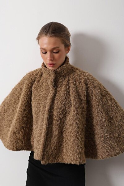 Modayakamoz Eyesof Stamp Poncho - Camel