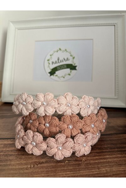 NATURA DESİGN Natura дизайн перлен маргаритка корона - комплект с две закопча...