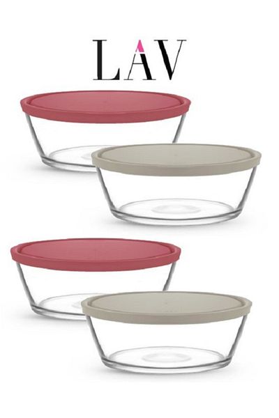 LAV 4 Pieces 1130Cc Feyzade Vega Storage Container