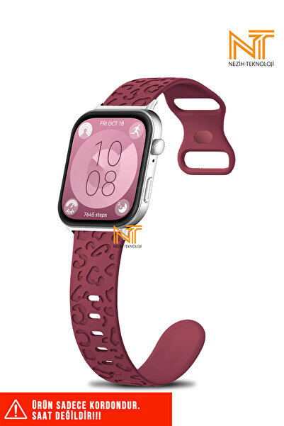 Nezih Case Huawei Watch Fit 3 / Fit 4 / Fit 4 Pro Compatible a Quality Leopard Pattern Silicone Cord / Strap