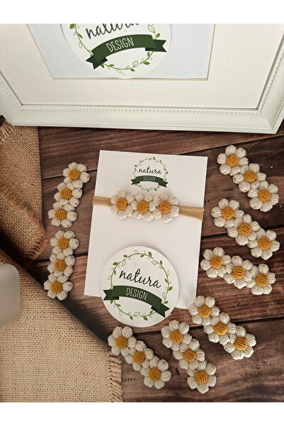 NATURA DESİGN Bandana din plasă Natura design margarete culori moi