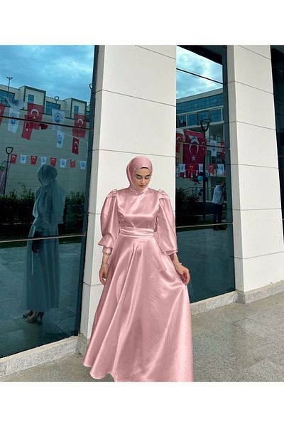 BYATEİLER Βραδινό φόρεμα με πούδρα Bella Hijab