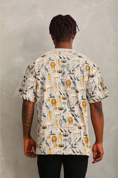 Kokosh moda Γκρι μπλουζάκι Unisex Oversize Crew Neck