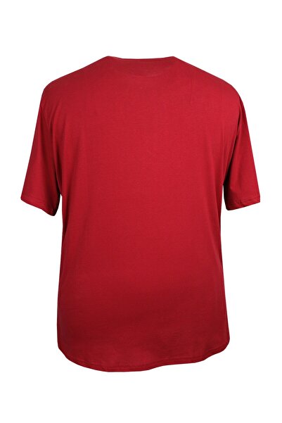 tambattal Men's Large Size Printed Crew Neck T-Shirt