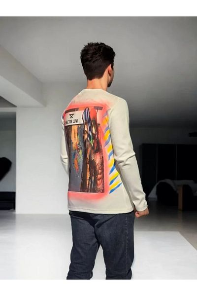 JANES Μακρυμάνικο μπλουζάκι Unisex Crew Neck - Λευκό