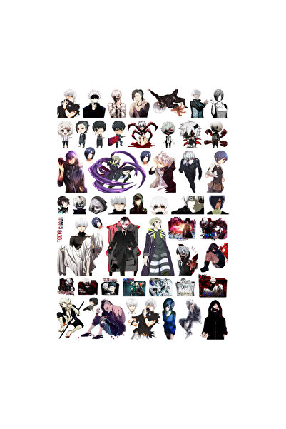 Ororabutik مجموعة ملصقات أنيمي طوكيو غول مكونة من 54 قطعة - مجموعة ملصقات لسج...