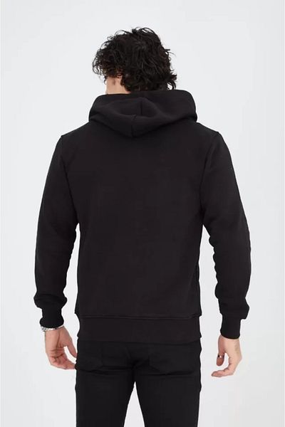 MD Kumsal Unisex Full Zip Hooded Sweatshirt - Black