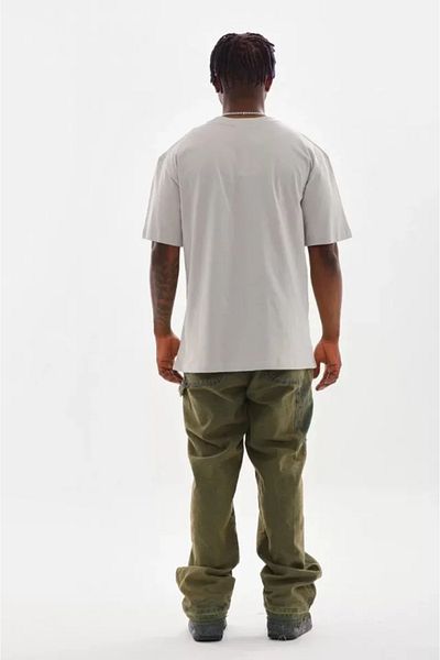 JANES Γκρι μπλουζάκι Unisex Oversize με στάμπα