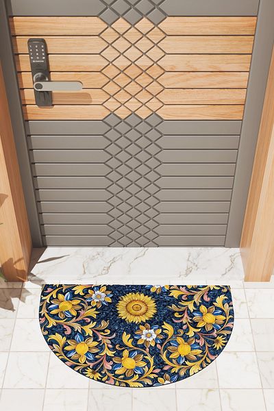 Dormot Home Modern Digital Doormat Colorful Flower Pattern Doormat - Front Door Mat