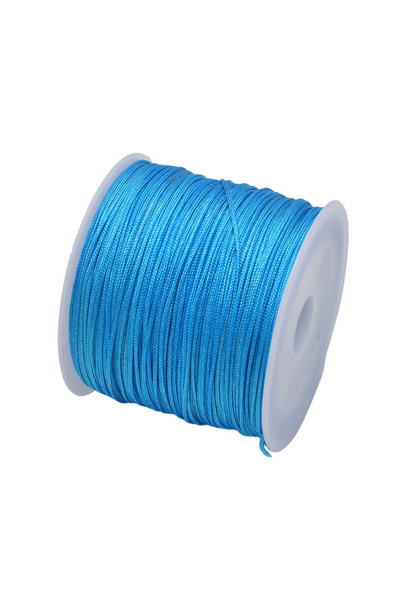 Choice حبل نايلون 0.8 مم، 45 مترًا، أزرق طاووسي، 50 ياردة، 0.8 مم، مصنوع من النايلون للحرف اليدوية لصنع المجوهرات، خرز، نايلون مضفر S