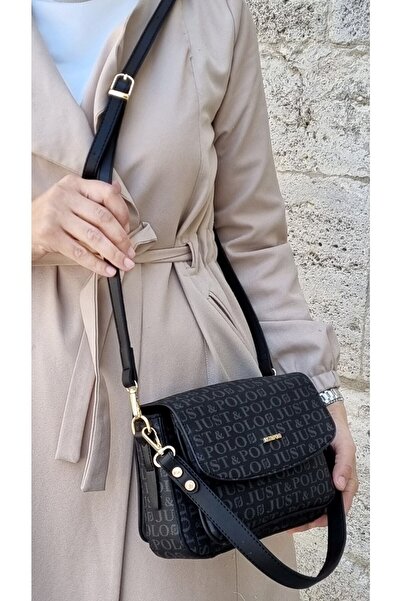 Just Polo حقيبة كتف وحقيبة كروس نسائية مكونة من حزامين و3 أقسام